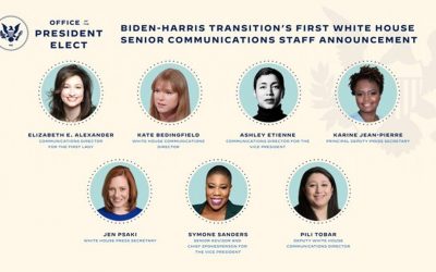 BIDEN-HARRIS INNOVENT AVEC UNE ÉQUIPE COMMUNICATION 100% FÉMININE